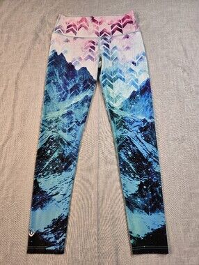 Inner Fire Womens Size 8 Mountain Chevron High Rise Leggings Blue Pink Canada